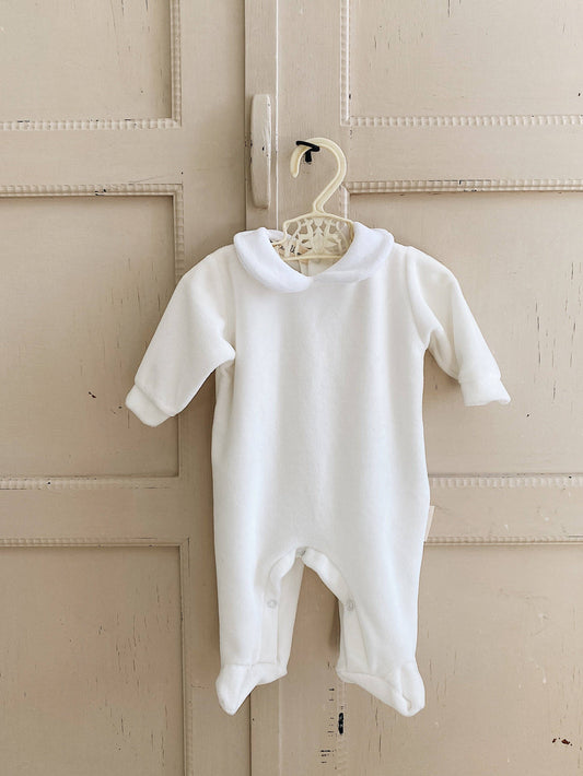 Fløjl Onesie - Cremet Hvid